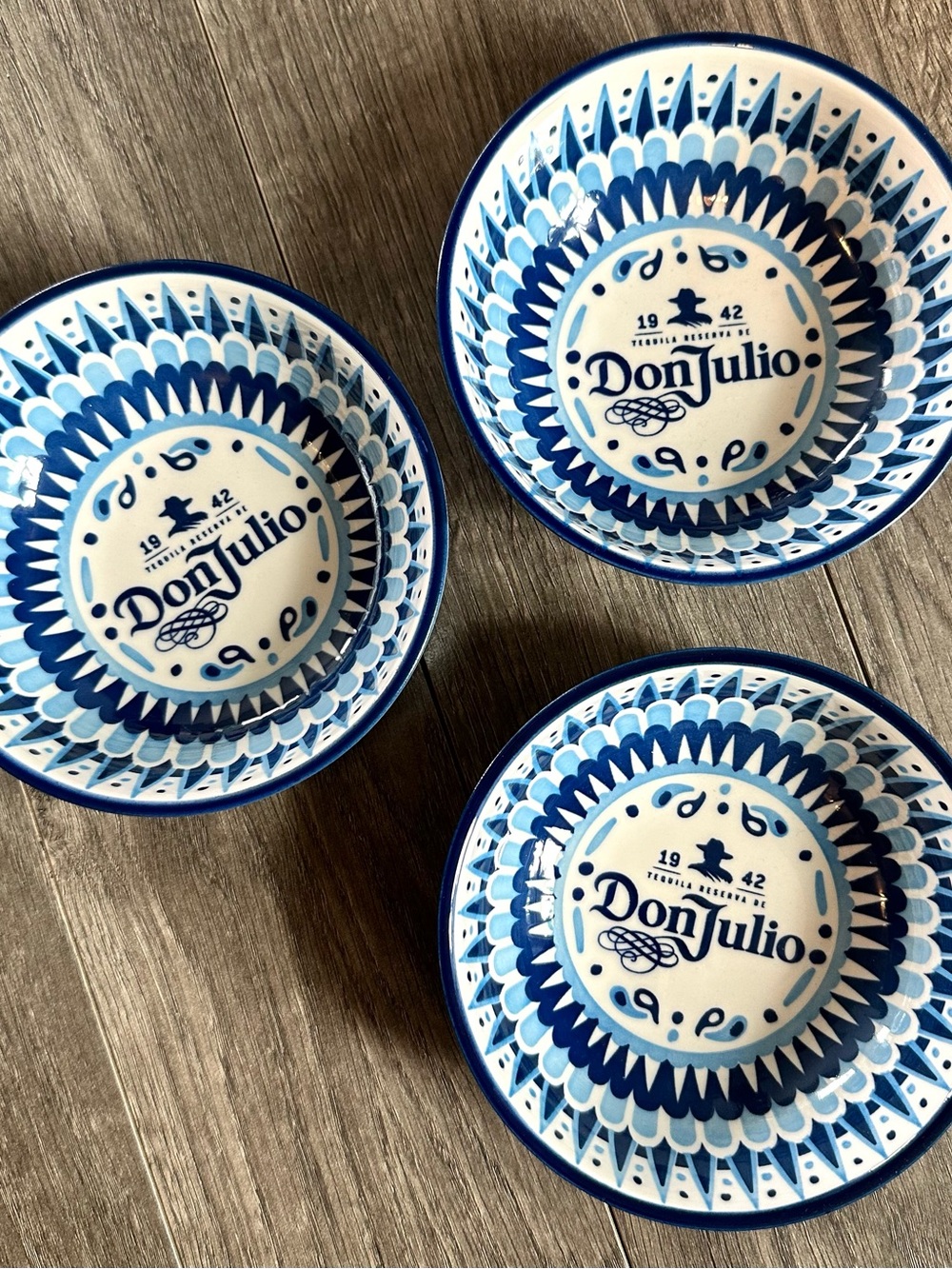 Ceramic Don Julio branded Guacamole Bowls - Set of 3